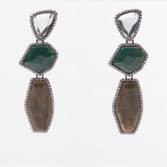 Zara Jewel stone earrings Beautiful & Elegant ✨✨🔥 NWT - Picture 3 of 12